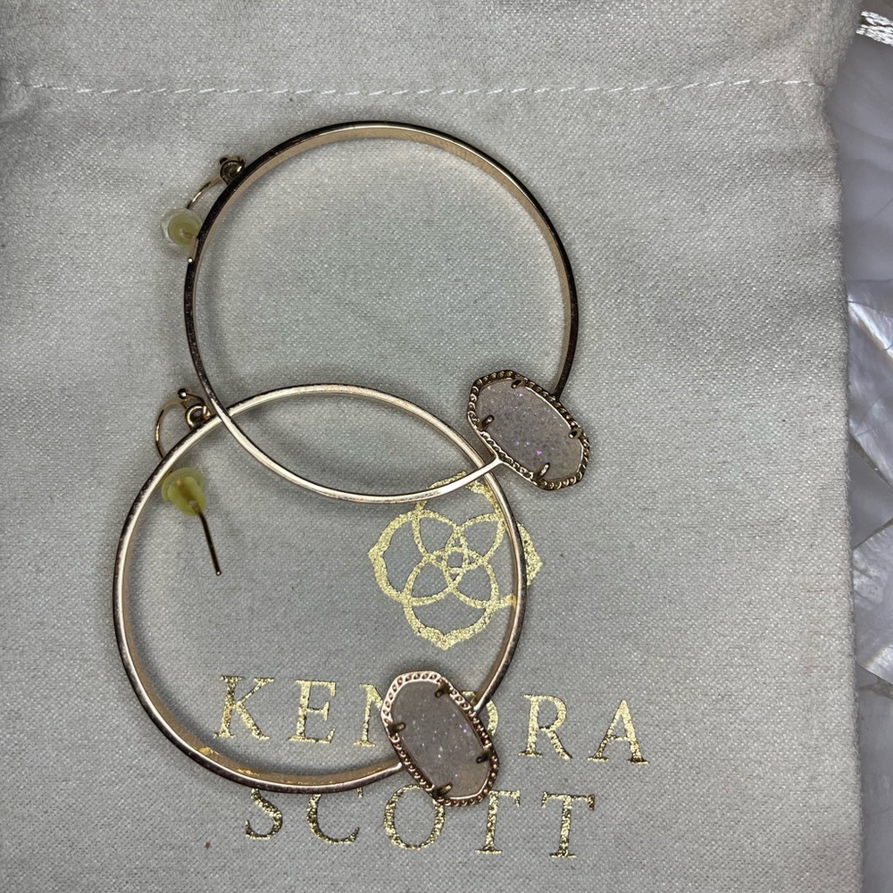 Kendra Scott earrings (rose gold and drusy)